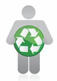 icon holding a recycle