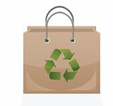 brown paper bag with recycle symbol