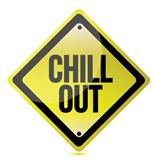chill out yellow sign