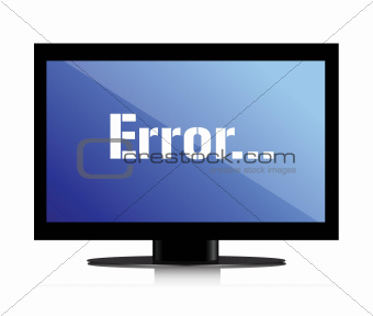 error message on a monitor