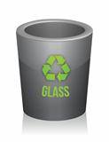 glass recycle trashcan