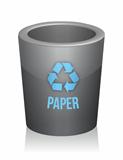paper recycle trashcan