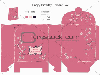 Happy Birthday Gift Box Template