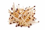 a pile of match sticks