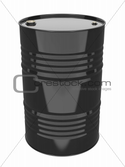 Industrial Barrel. Isolated on White.