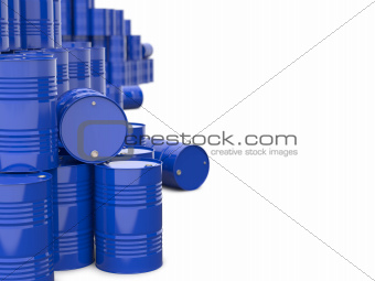 Industrial Background with Barrels.