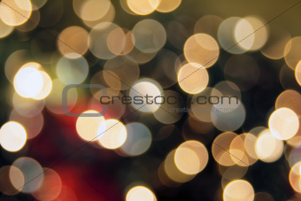 Christmas Tree Lights Bokeh Background