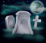 Euro grave concept