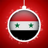 Merry Christmas Red Ball with Flag Syrian