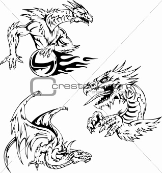 new school dragon tattoo drawings