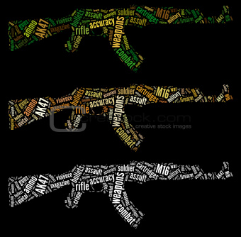 AK47 rifle graphics