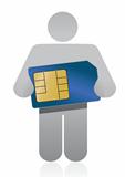 icon holding a sim card