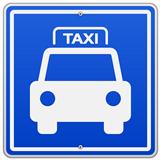 Taxi Blue Sign