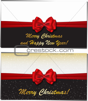 Merry Christmas and Happy New Year luxury greeting cards