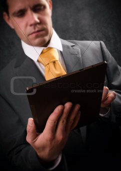 Businessman reading 