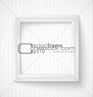 White square 3d photo frame with shadow