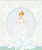 Beautiful bride in white dress card