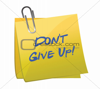 Don't give up message