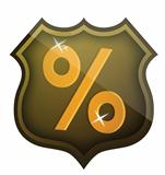 discount percentage shield