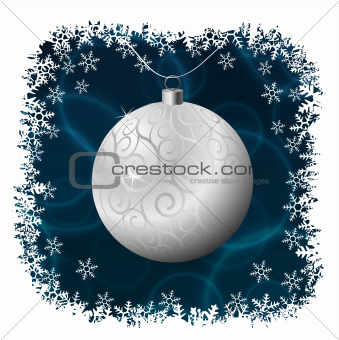 Silver christmas ball