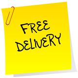 Post it with free delivery advertising