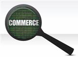 commerce under a magnify glass