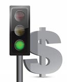 green light on dollar concept