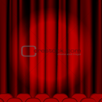 2 Red curtains