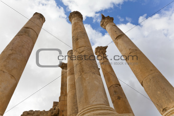 pillars at temple of artemis