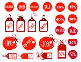 set of tags fully editable vector illustration