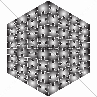 Background Vector Illustration Jigsaw Puzzle cube