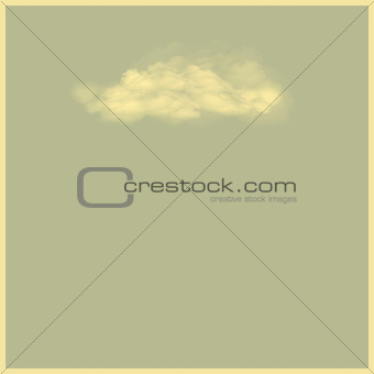 Single Cloud on gray background