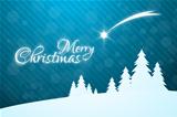 Merry Christmas Greeting Card with Star