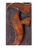 ornamental letter F in wood type
