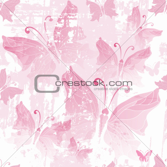Seamless pink grunge pattern