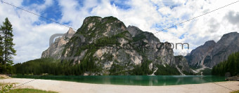 lake Lago di Braies in Dolomiti Mountains 2 - Italy Europe - Lan