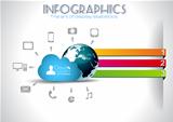 Cloud Computing Infographic concept background