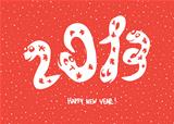 Primitive doodle drawings of 2013 "snake" year. Vector backgroun