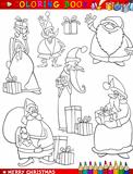 cartoon christmas themes for coloring book