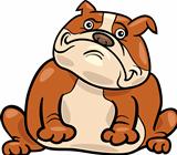 english bulldog dog cartoon illustration