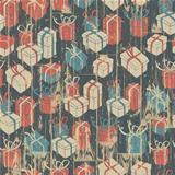 Christmas seamless background with gifts pattern. Vector illustr