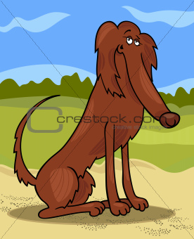 irish setter dog cartoon illustration