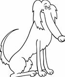 irish setter dog cartoon for coloring book