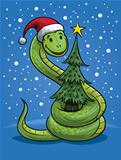 Christmas Snake Cartoon