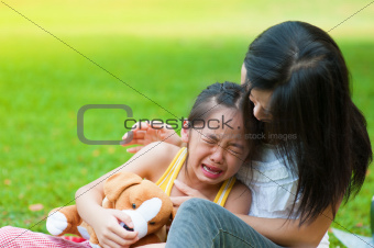 Crying little girl