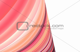 3d pink curcular torus shape on white