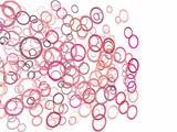 3d pink floating glossy ring torus shape on white