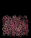 3d pink floating glossy ring torus shape on black