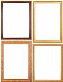 Set of picture frames on white