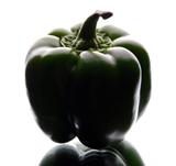 bell pepper on a mirror